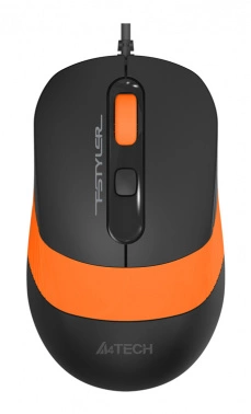 Мышь A4Tech Fstyler FM10 черный/оранжевый оптическая (1600dpi) USB (4but) (FM10 ORANGE)